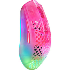 Гейминг мишка SteelSeries - Aerox 3 WL Gen 2, оптична, безжична, Magenta Haze